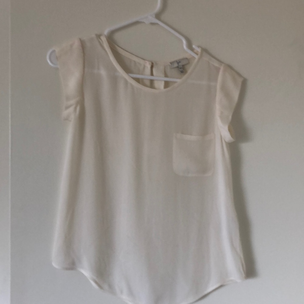 EUC Joie Rancher Cream Silk Blouse XXS